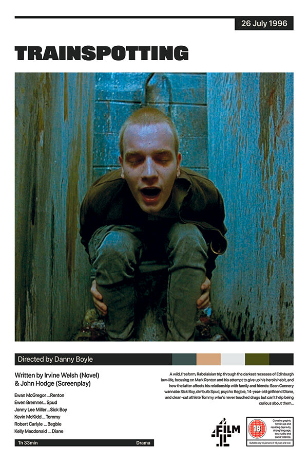 trainspotting ポスター　ヴィンテージ　映画　額付き　イギリス製 trainspotting ポスター 特大 ヴィンテージ 90年代 映画