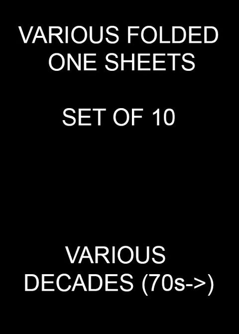 10 VARIOUS FOLDED POSTERS