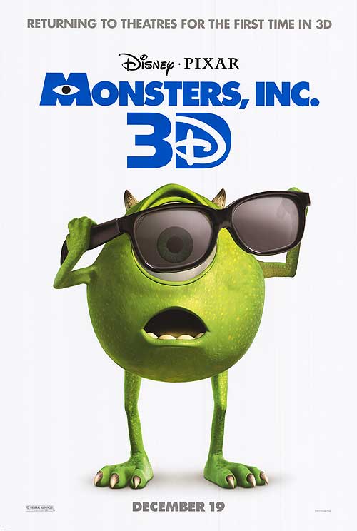 monsters inc film poster Monsters, Inc. 3D