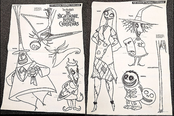 Nightmare Before Christmas Coloring Display