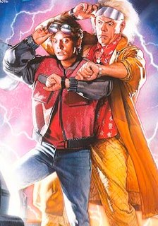 Marty and Doc from the movie Back to the Future