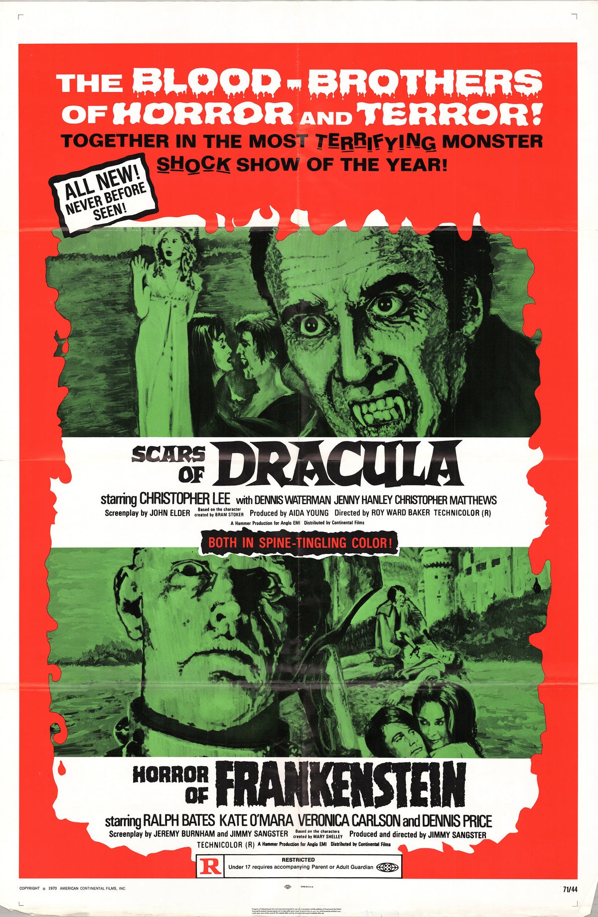 Scars of Dracula and Horror of Frankenstein