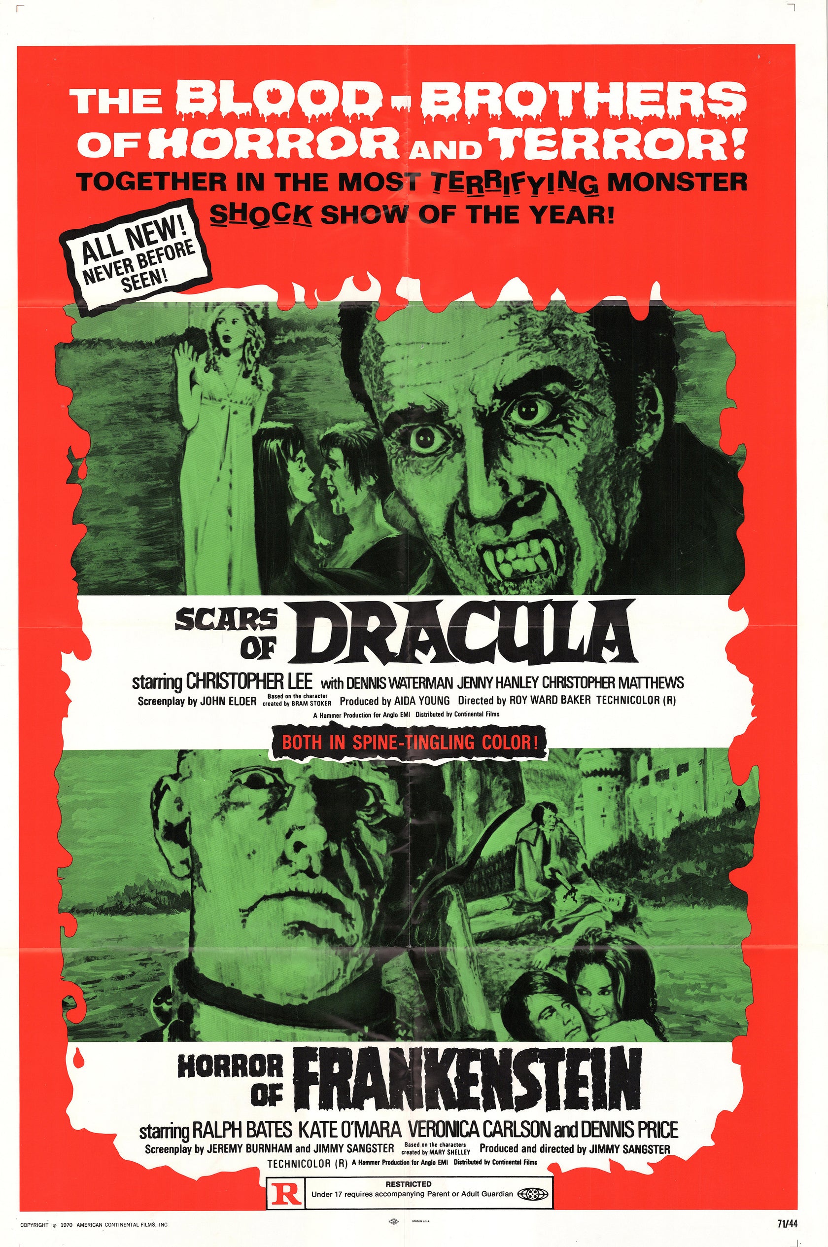 Scars of Dracula and Horror of Frankenstein