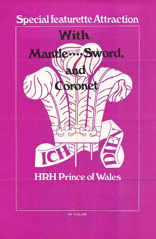 With Mantle Sword and Coronet  HRH Prince Of Wales