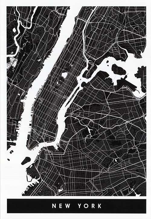 Minimalist Map - New York