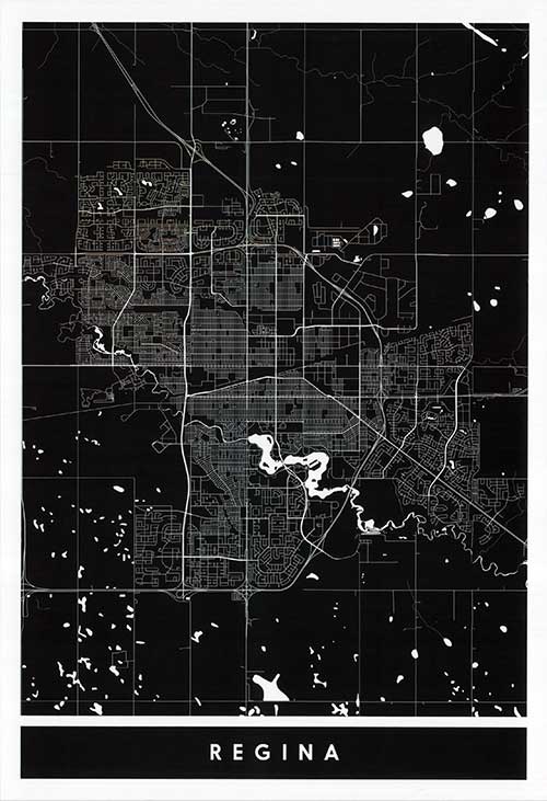 Minimalist Map - Regina