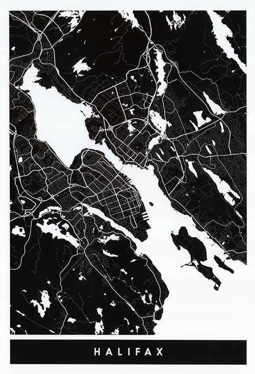 Minimalist Map - Halifax