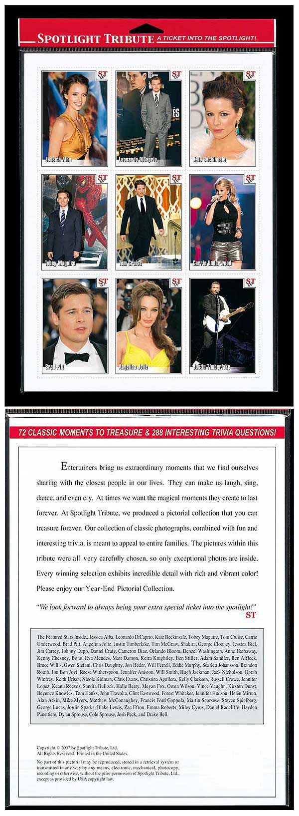 Celebrity Trivia Cards