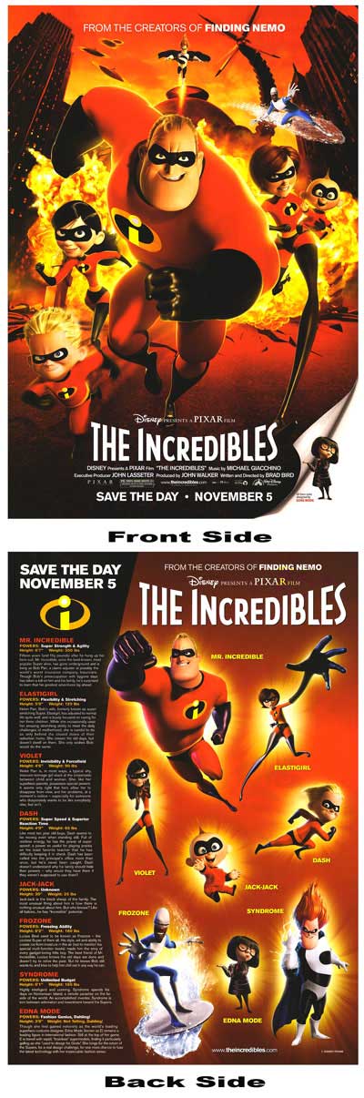 incredibles movie poster