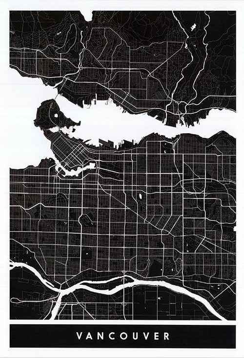 Minimalist Map - Vancouver