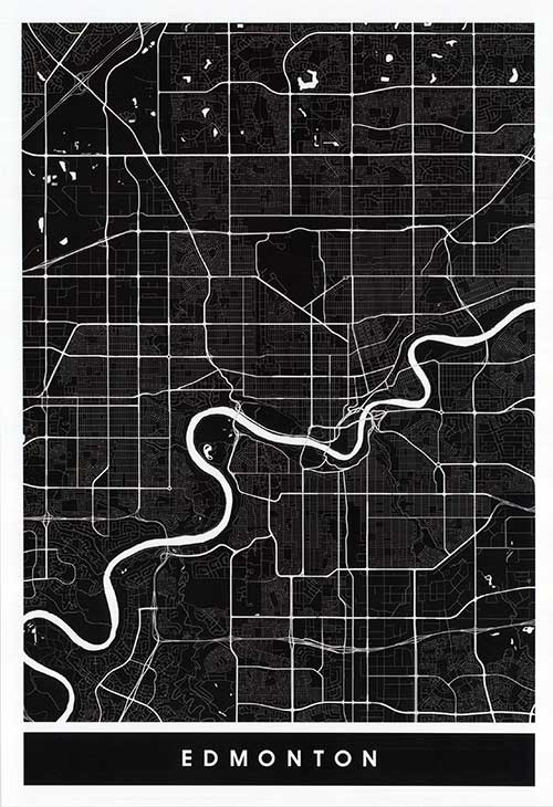 Minimalist Map - Edmonton