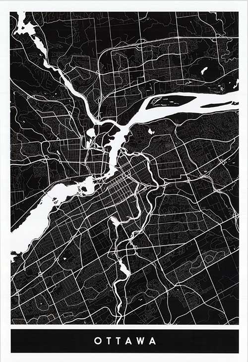 Minimalist Map - Ottawa