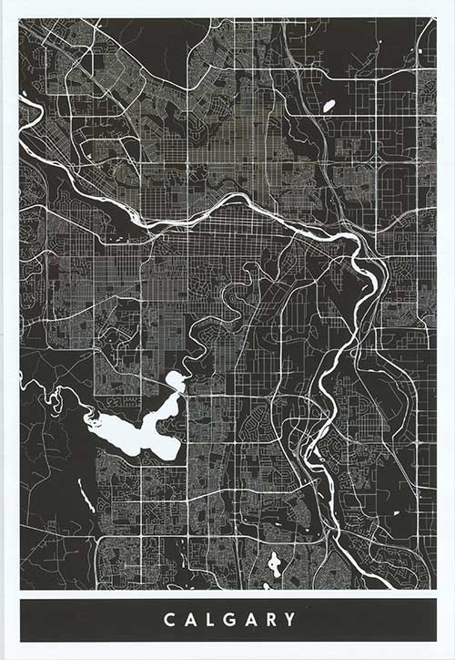Minimalist Map - Calgary