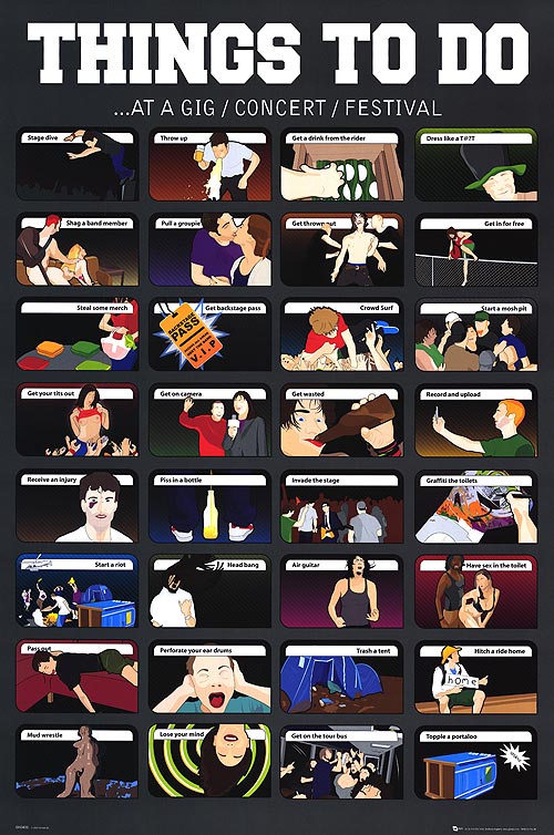 Things to do at a gig concert or festival